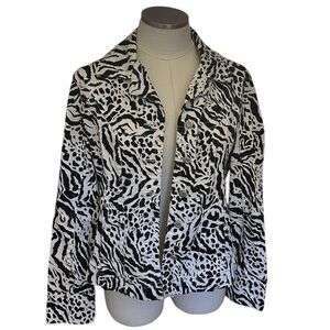 Dressbarn Animal Print Jacket Size Large